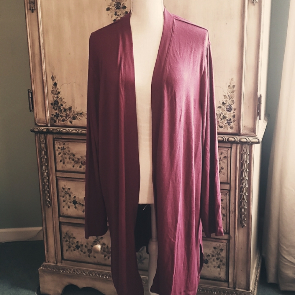 Lane Bryant Sweater OverPiece Lightweight Plus 26/28 Wine